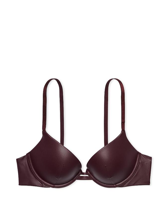 Faux Leather Push-Up Bra image number 2