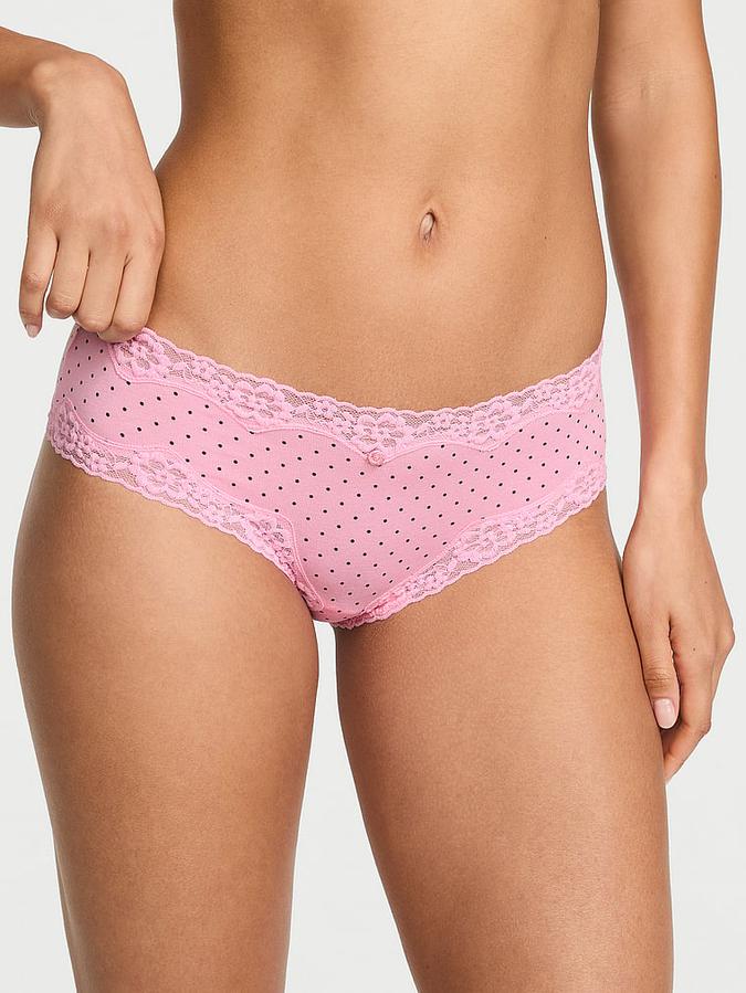 Cotton Lace-Waist Cheeky Panty