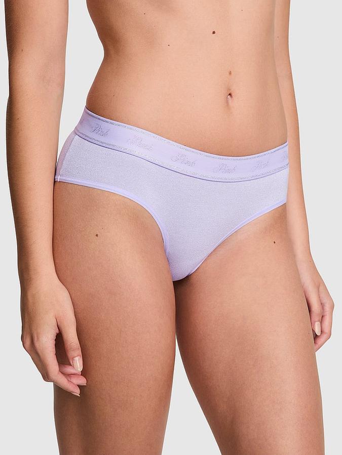 Logo Cotton Shimmer Hiphugger Panty image number 0