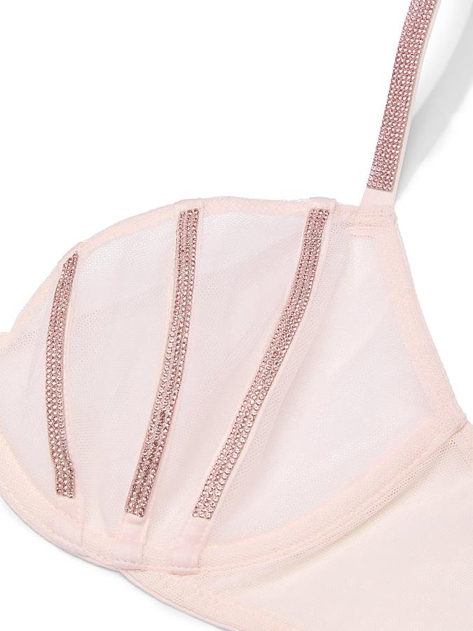 Sheer Shine Unlined Low-Cut Demi Bra image number 3