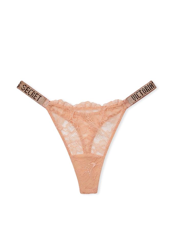 Shine Strap Lace Thong Panty image number 2
