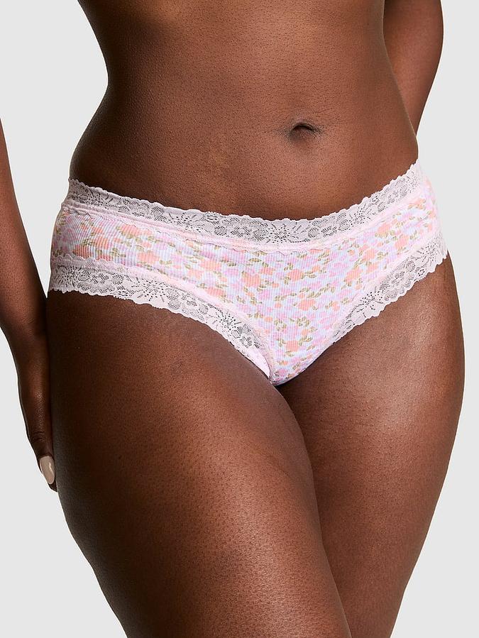Cotton Lace Trim Cheeky Panty