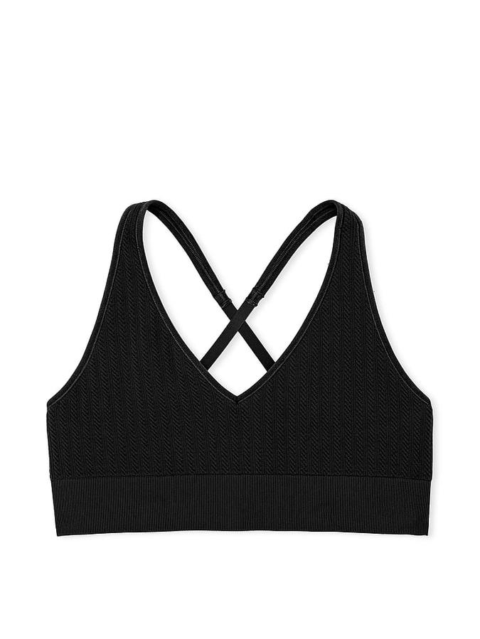Soft Seamless Cable Plunge Bralette image number 2