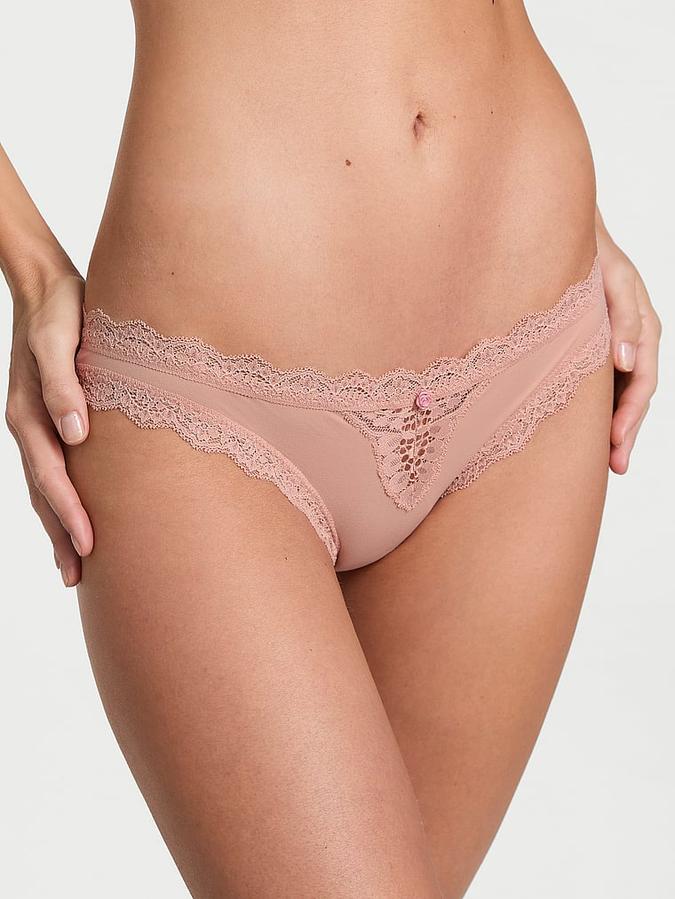 Lace-Trim Bikini Panty image number 0