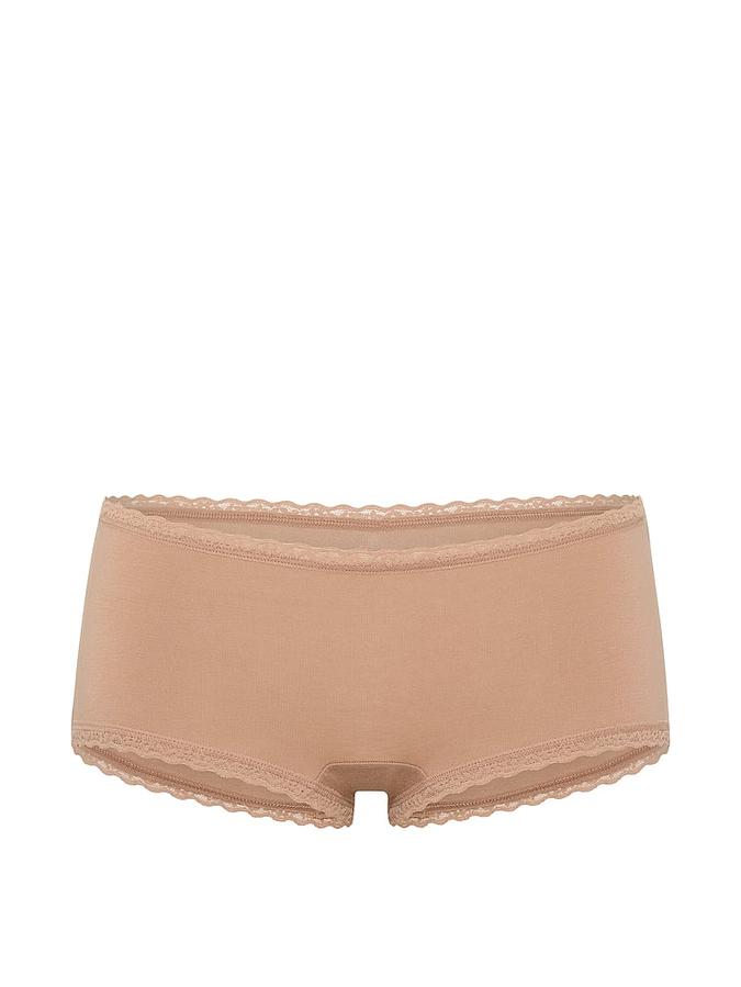 Cotton Lace-Trim Boyshort Panty image number 2