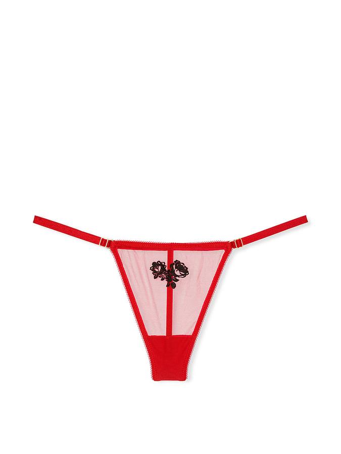Flirty Mesh Adjustable V-String Panty image number 1
