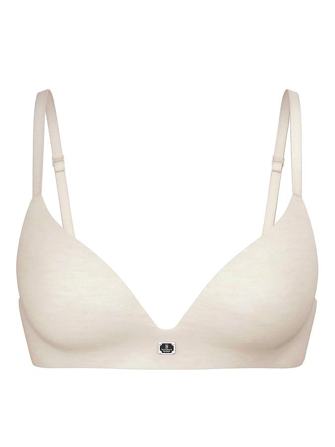Cotton Logo Hardware Lightly Lined Wireless Bra image number 2