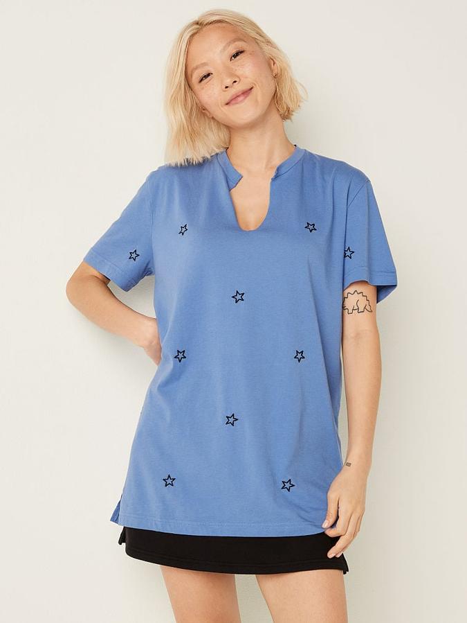 Campus Short Sleeve Notch Neck Tee image number 0