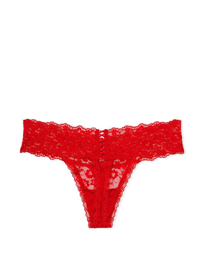 Posey Lace Lace-Up Thong Panty image number 2