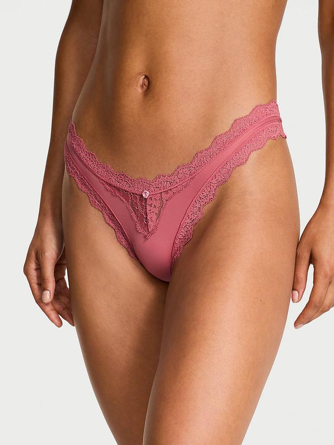 Lace-Trim Brazilian Panty