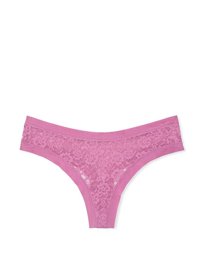 No-Show Lace Thong Panty image number 1