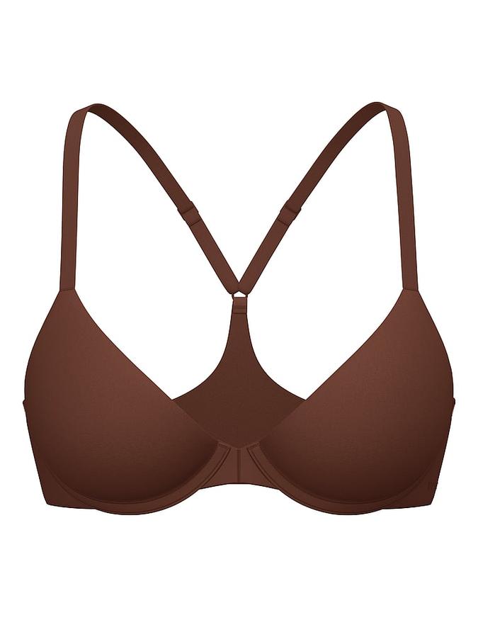 Brown Secret Front-Close Ultra Lightly Lined Racerback Demi Bra Secret Front-Close Ultra Lightly Lined Racerback Demi Bra