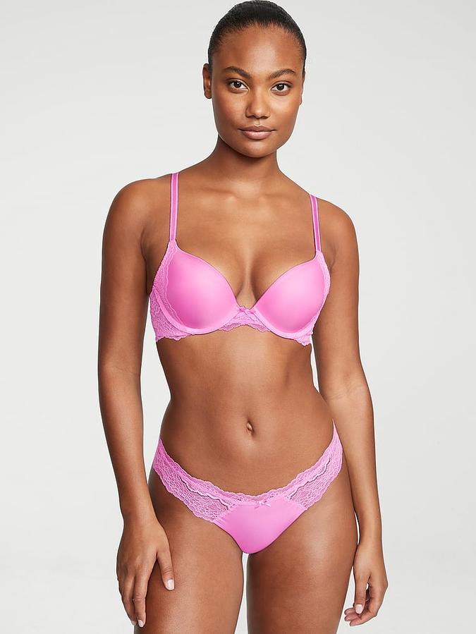 Lace Trim Thong Panty