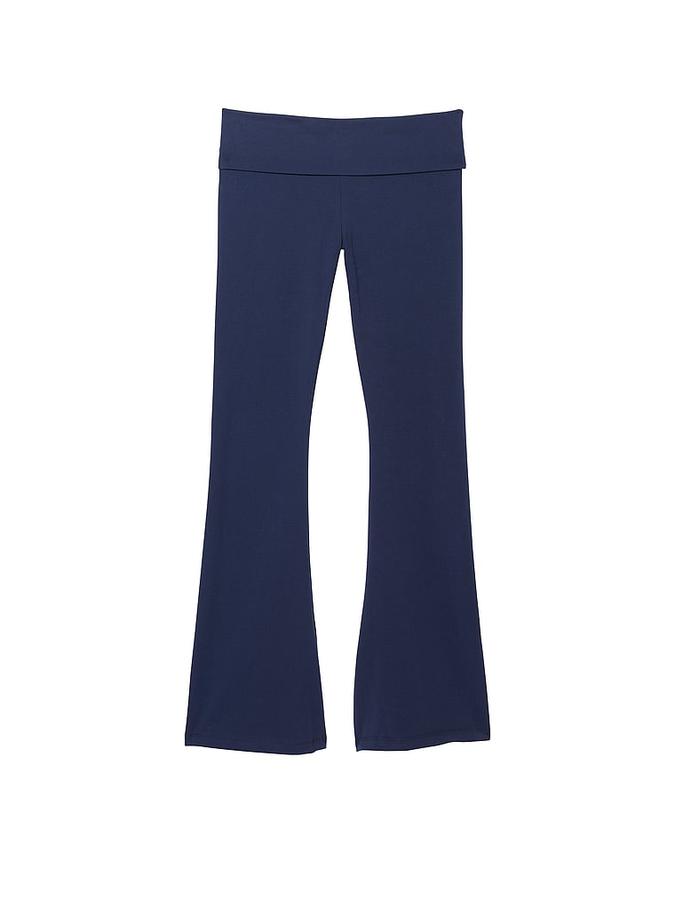 Cotton Foldover Flare Leggings image number 2