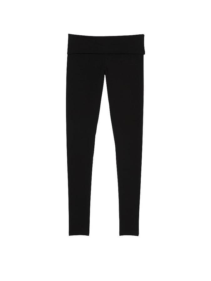 Cotton Mid-Rise Foldover Leggings image number 2