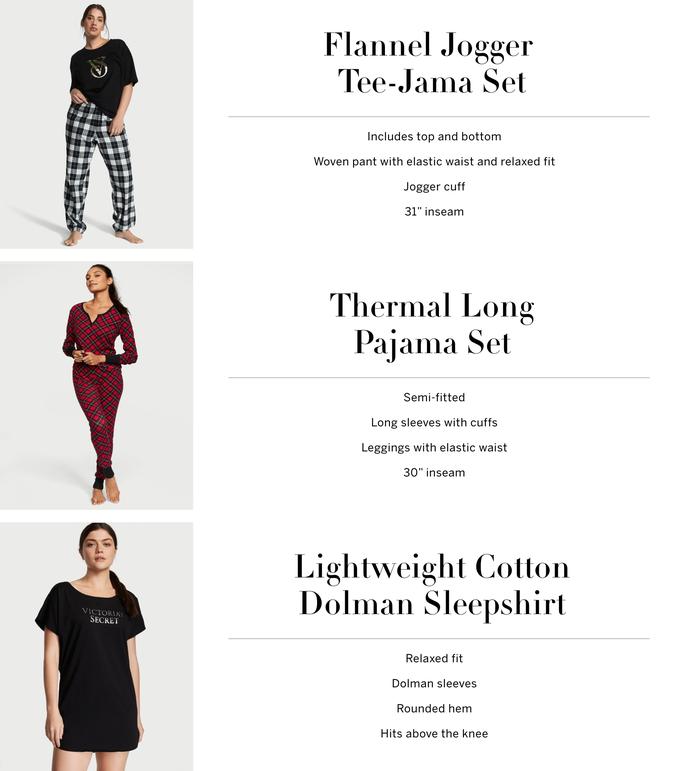 Flannel Long-Sleeve Tee-Jama Set image number 3