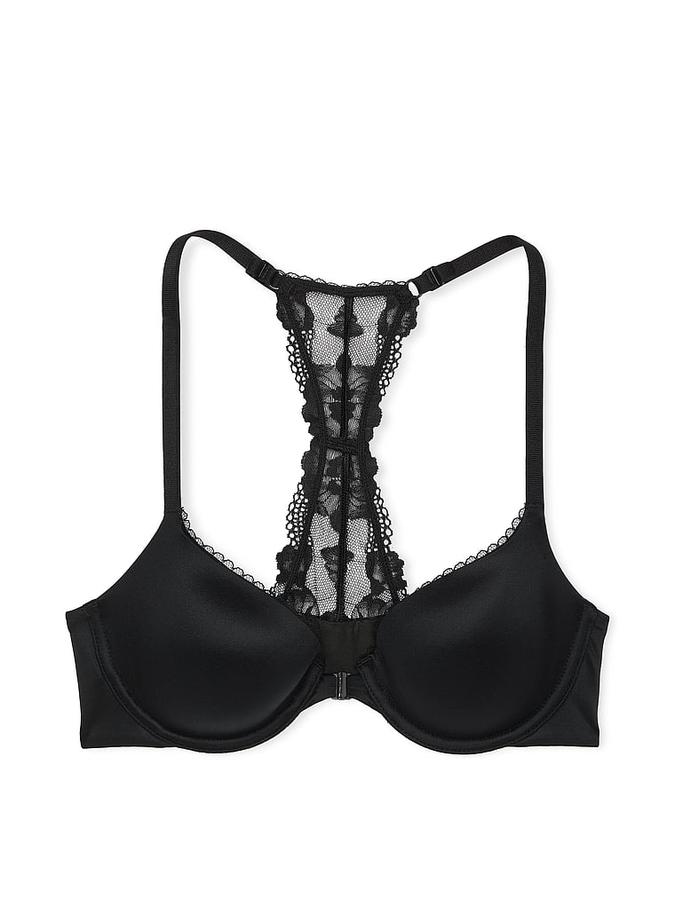 Lightly Lined Lace Racerback Demi Bra image number 2