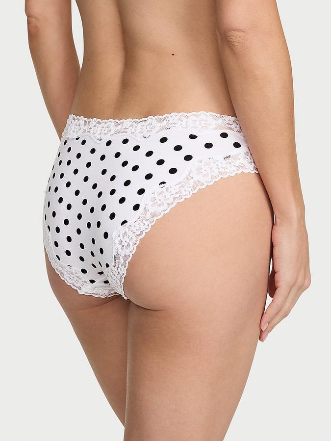 Cotton Lace-Waist Bikini Panty
