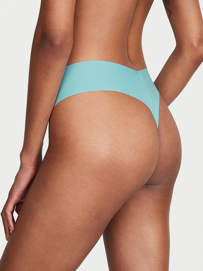 No-Show Ribbed Thong Panty