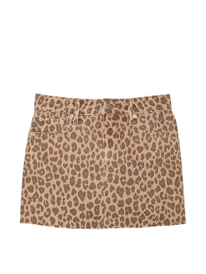 Denim by PINK Mid-Rise Jean Skirt image number 2