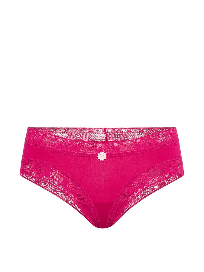 Cotton Lace-Trim Cheeky Panty image number 2