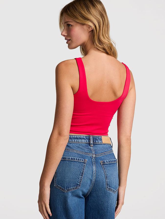 Soft Seamless Notched Tank Top image number 1