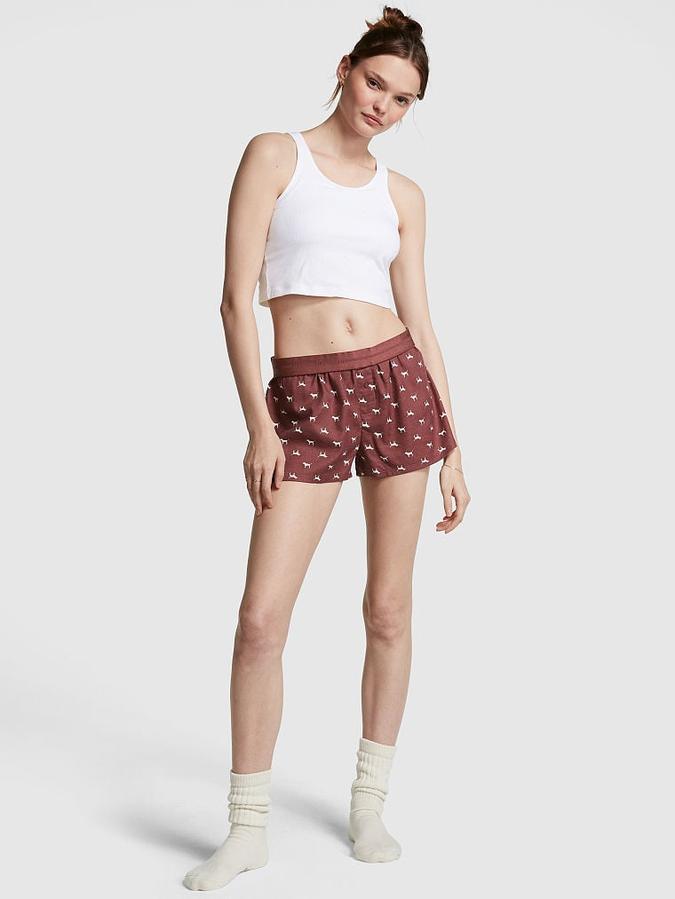 Flannel Boxy Pajama Shorts image number 0