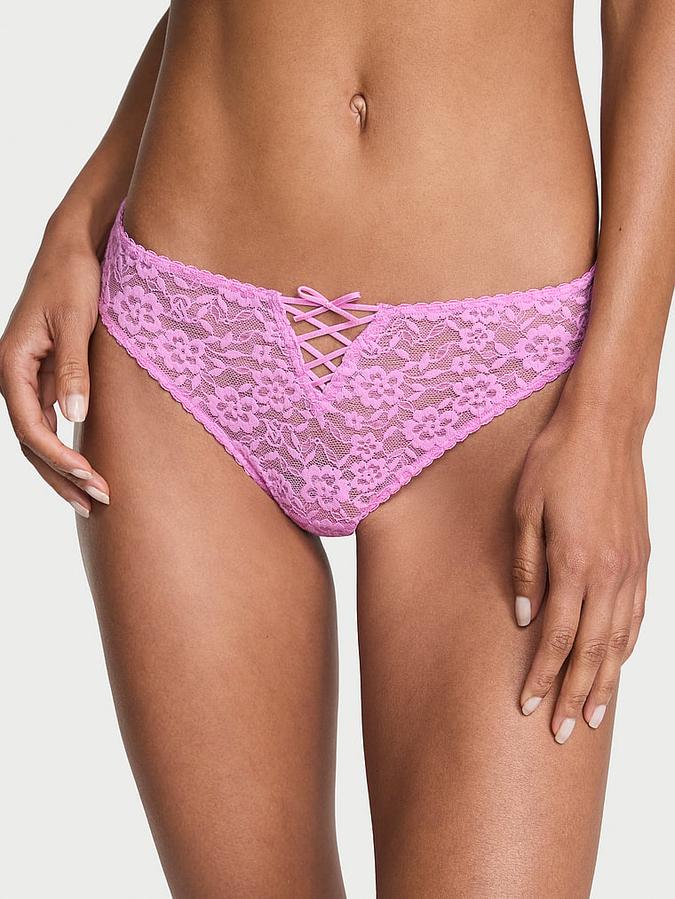 Lacie Lace-Up Bow Thong Panty image number 0