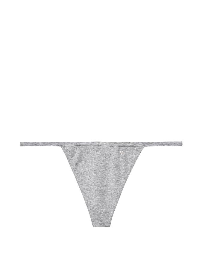 Stretch Cotton V-String Panty image number 1