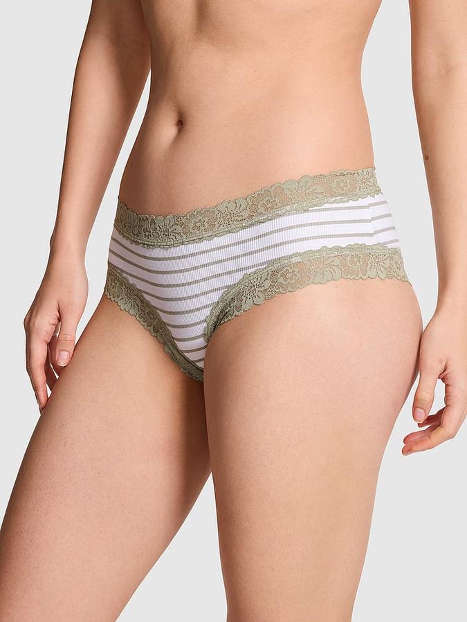 Cotton Lace Trim Cheeky Panty