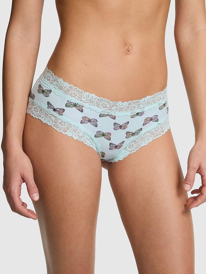 Cotton Lace Trim Cheeky Panty