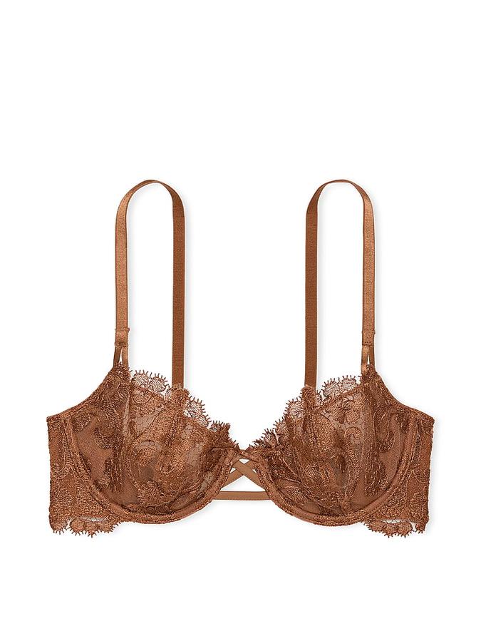 Wicked Unlined Boho Floral Embroidery Balconette Bra image number 2