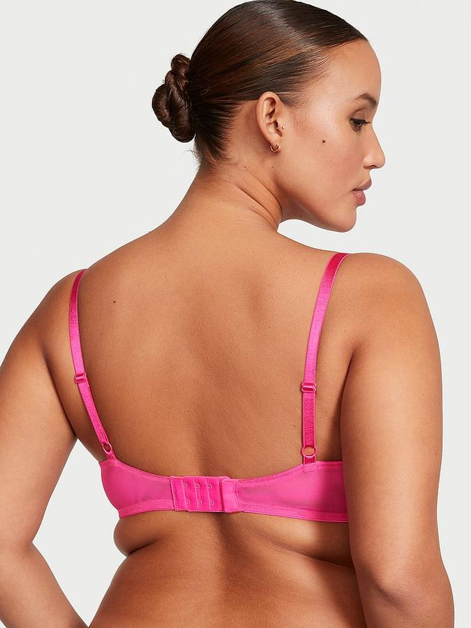 Shine Strappy Unlined Lace Low-Cut Demi Bra