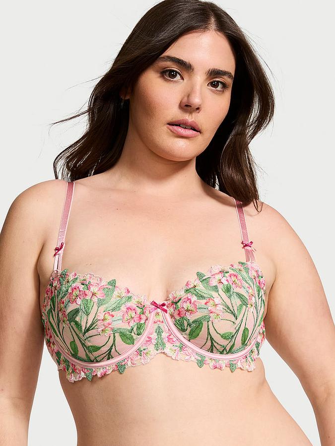 Wicked Unlined Lily Embroidery Balconette Bra image number 0