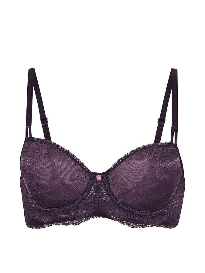 Wicked Sheer Shimmer Unlined Balconette Bra image number 2