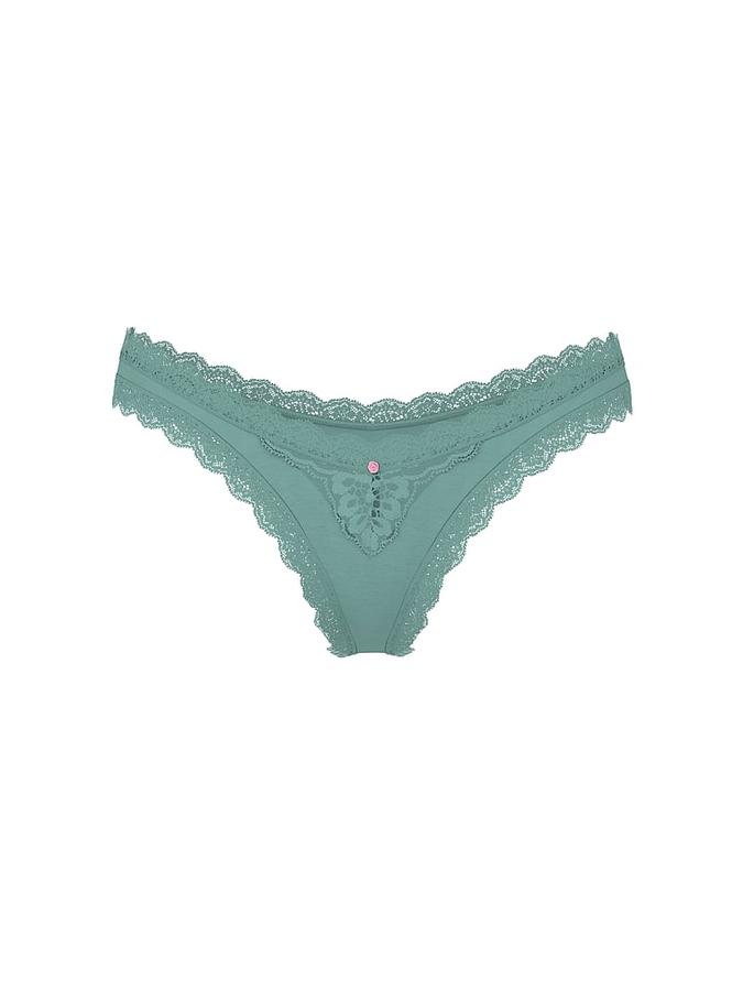 Lace-Trim Brazilian Panty