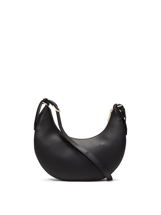 The Victoria Crescent Curve Shoulder Bag black image number 1