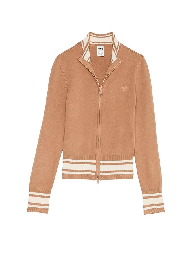 Varsity Knit Full-Zip Sweater image number 2