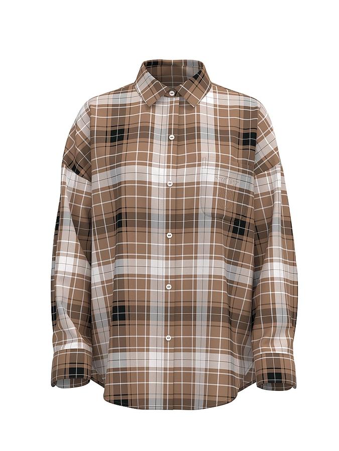 Modal-Cotton Button-Front Sleepshirt image number 2