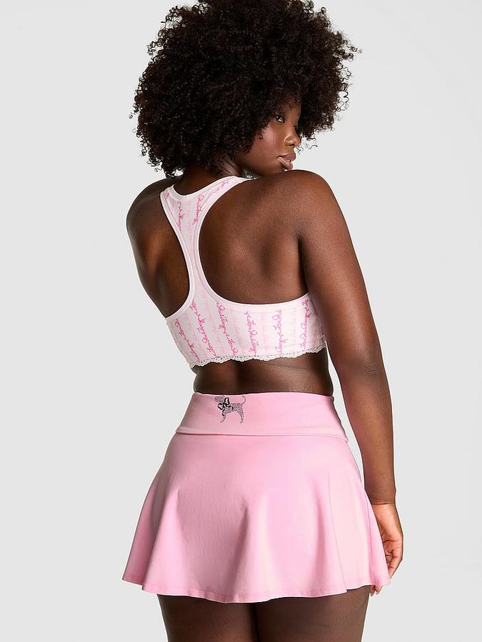 PINK x LoveShackFancy Cotton Foldover Flirty Skirt image number 1