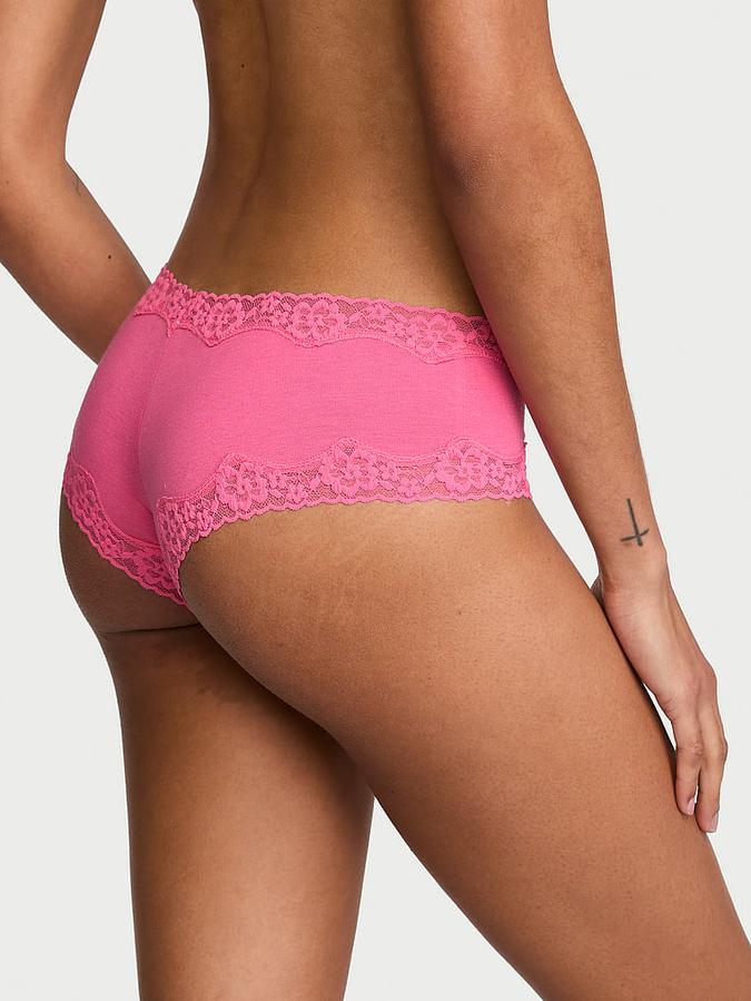 Cotton Lace-Waist Cheeky Panty