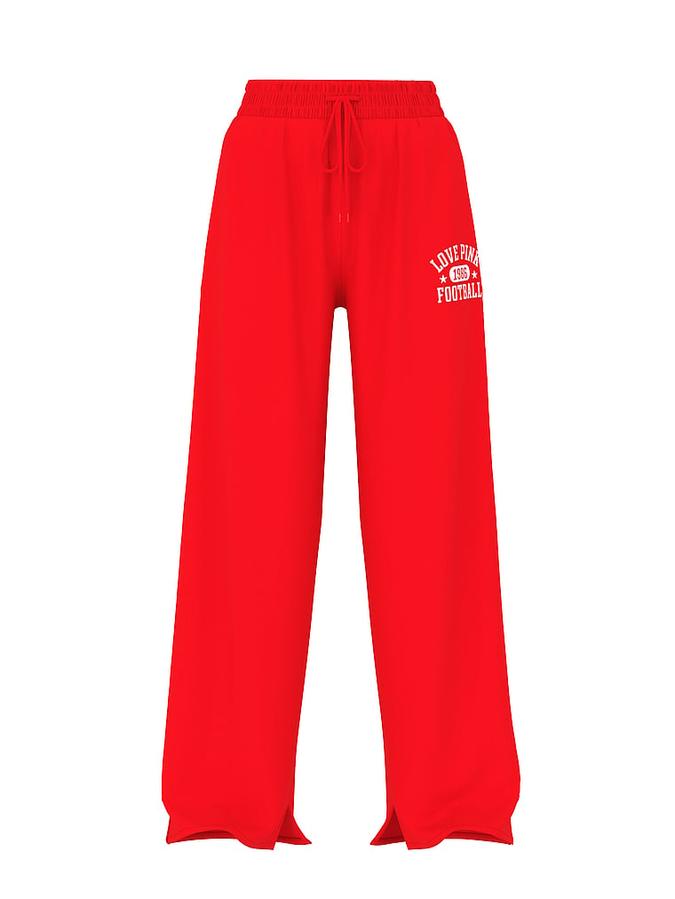 Ivy Fleece Wide-Leg Split-Hem Sweatpants image number 2
