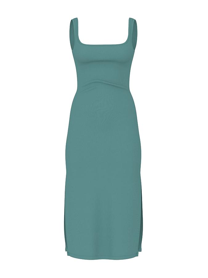 All-Day Soft Ribbed Bodycon Midi Dress image number 2