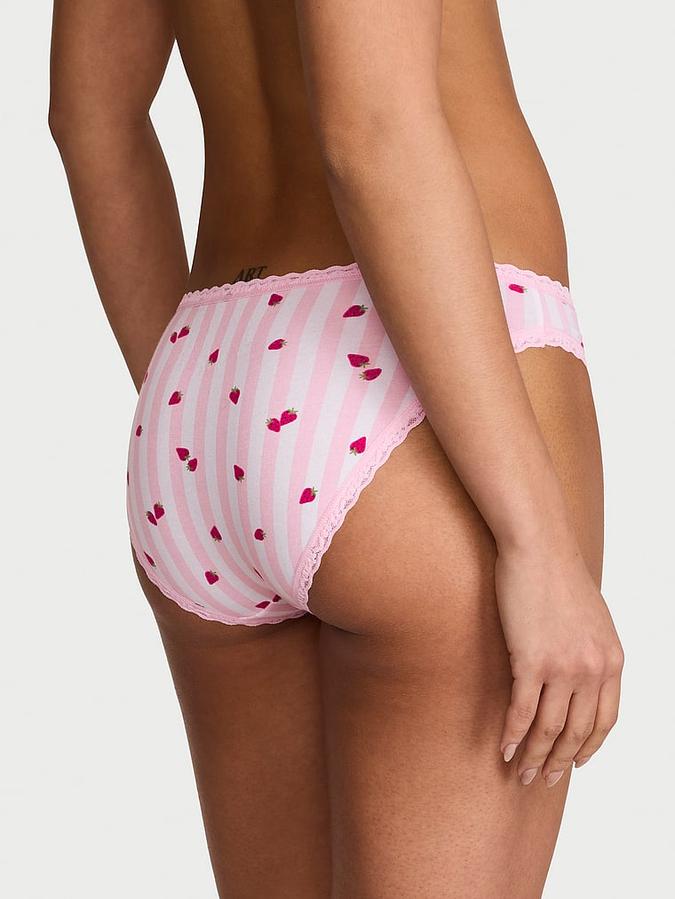 Cotton Lace-Waist Bikini Panty