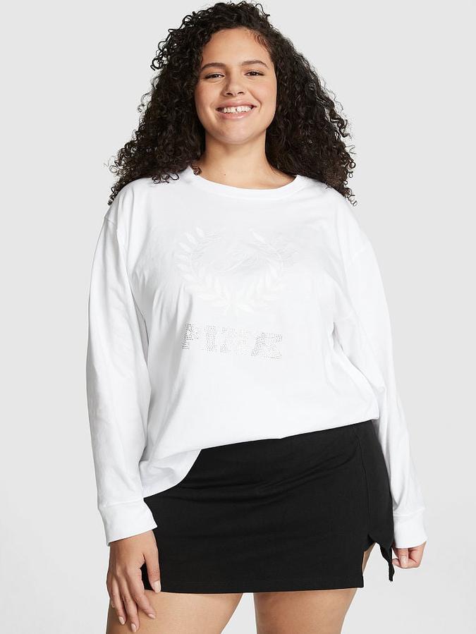 Oversized Long-Sleeve Campus T-Shirt image number 0