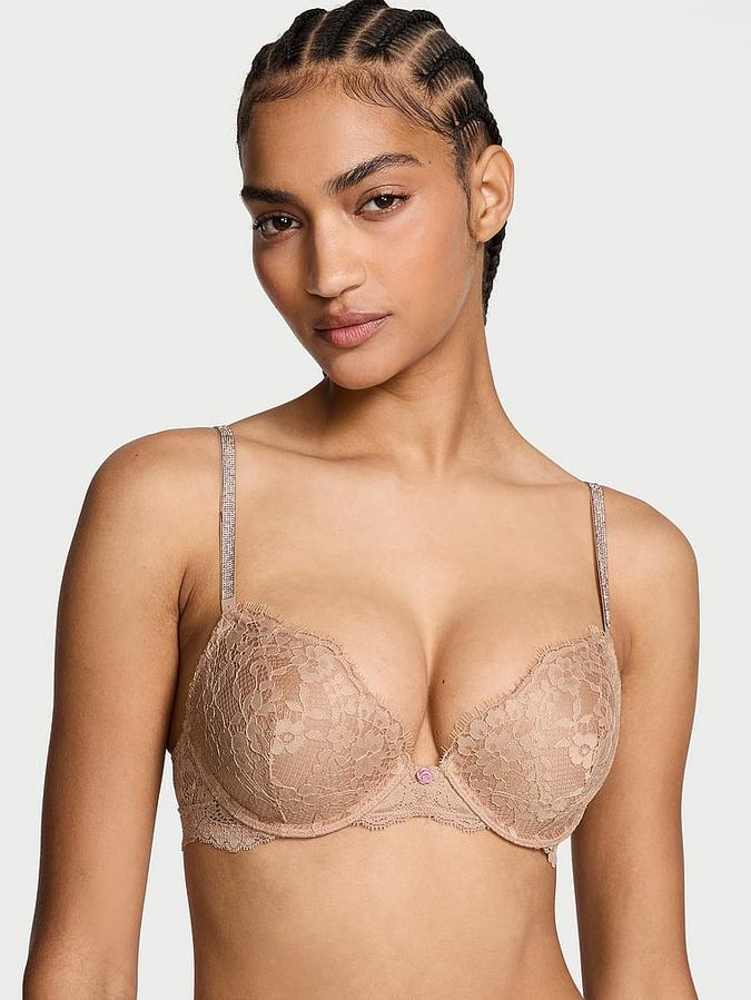 Twinkle Strap Lace Push-Up Bra image number 0