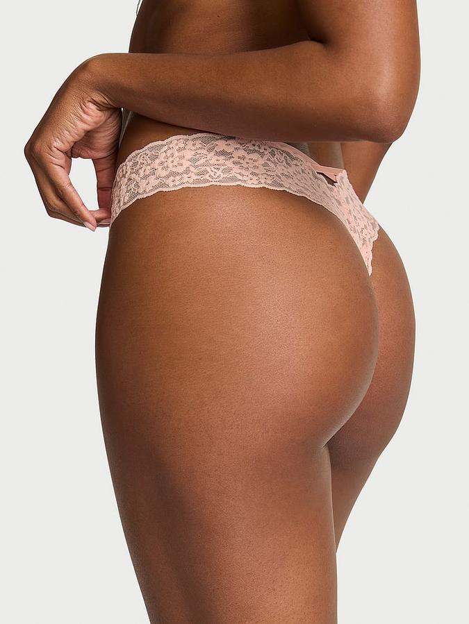 Lace Strappy-Back Thong Panty