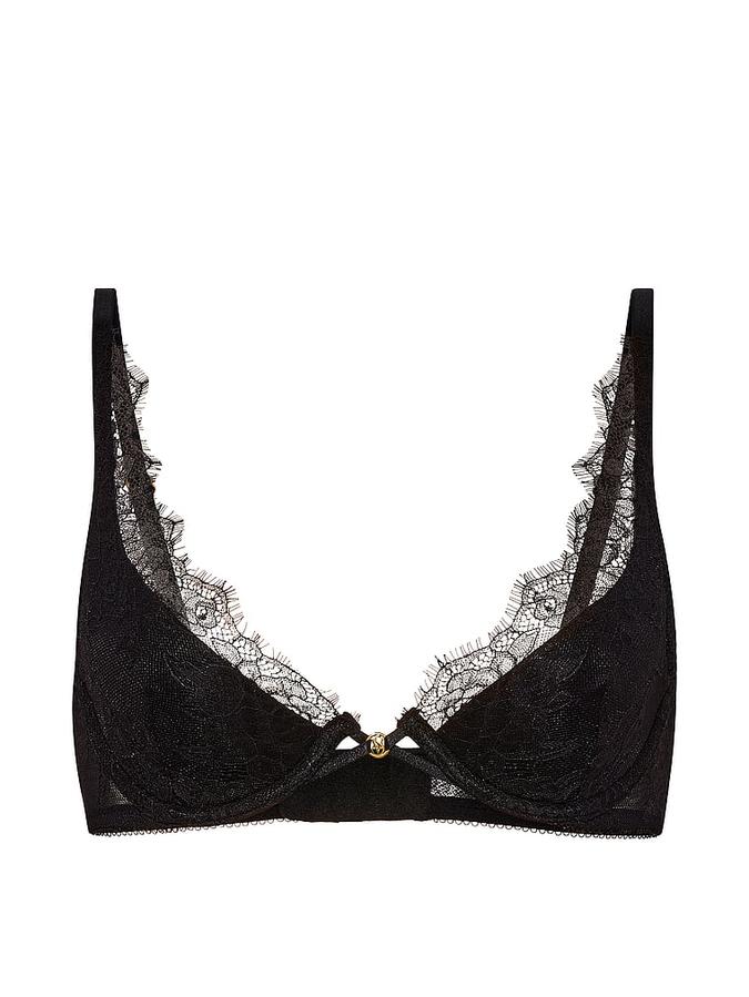 Rose Lace Lightly Lined Plunge Bra image number 2