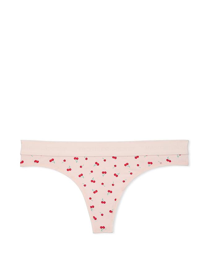 Logo Cotton Thong Panty