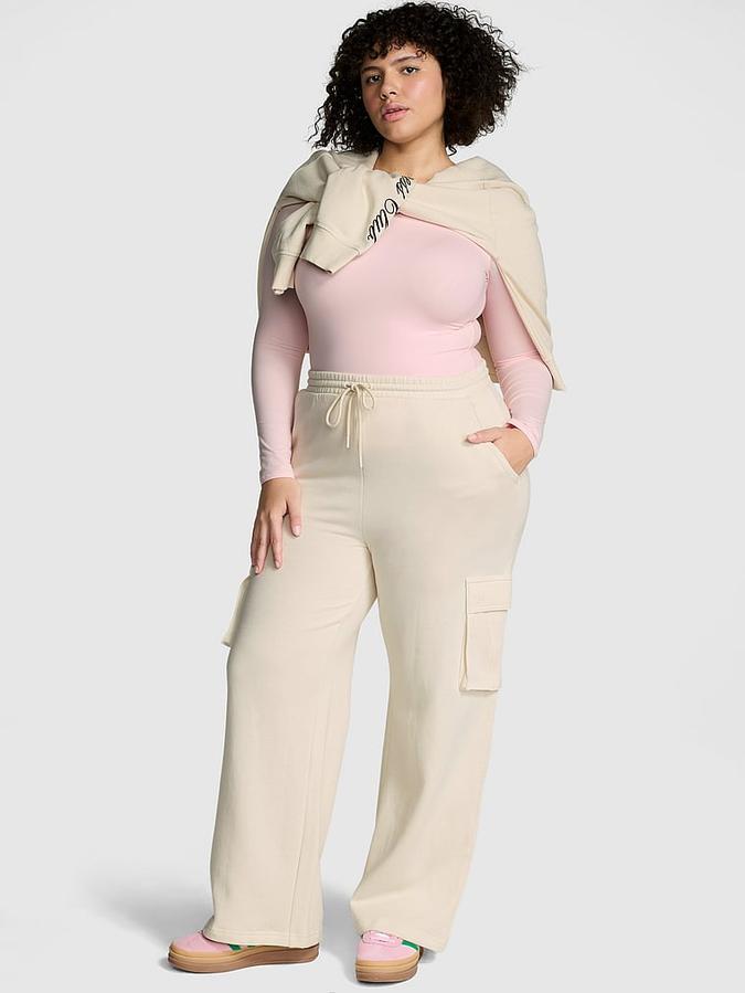 Ivy Fleece Wide-Leg Cargo Sweatpants image number 0